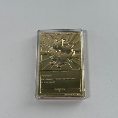 LOT 62A: FULL SET Pokémon Special Edition 23 karat Gold Plated Trading Cards: Charizard, Pikachu, Jiggly Puff, Poliwhirl, Mewtwo &...