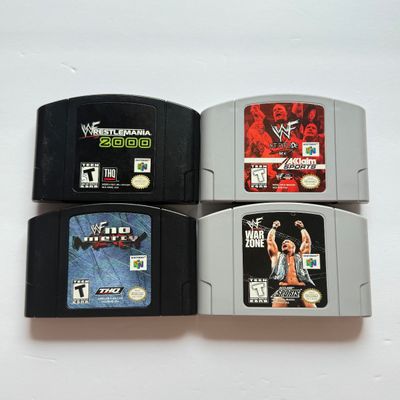 LOT 207V: Vintage Nintendo N64 Wrestling Games: WrestleMania, WWF