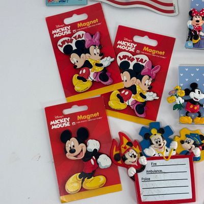 LOT 93A: Collection of Vintage Disney Magnets: Mickey, Minnie, Goofy, MGM Studios & More