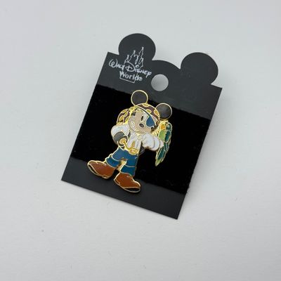 LOT 118P: Disney Mickey Pins incl WDW Trading Pins: 2002 Musical Conductor, Name w Danglers, 2002 Ears to You Dangler, Pin Trading,...