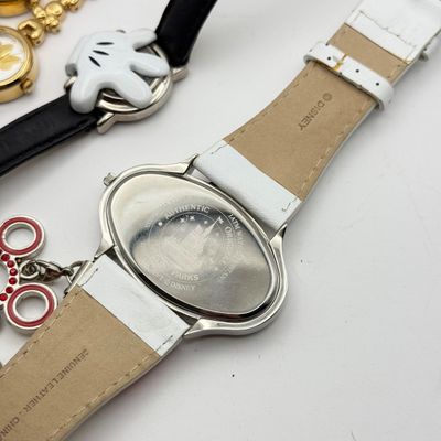 LOT 211J: Goldtone Mickey & Minnie Watches, Large Disney Parks Mickey Watch & More