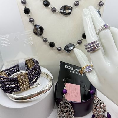 LOT 154J: Vintage Purple Jewelry Collection, some NWT