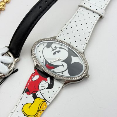 LOT 211J: Goldtone Mickey & Minnie Watches, Large Disney Parks Mickey Watch & More