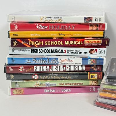 LOT 81A: Disney Channel DVDs & CDs: High School Musical, Hannah Montana, DisneyMania & More