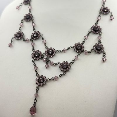 LOT 169J: Flower Pattern Vintage Necklaces & More