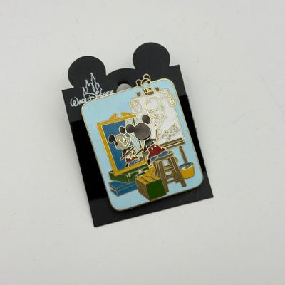 LOT 113P: 2002 Walt Disney WDW Trading Pins: LE5000 Chimpanzee, Mickey Painting Portrait, 100th Birthday Portrait & Partners