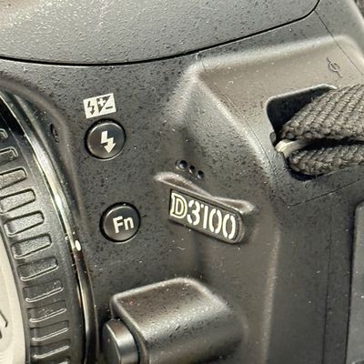 LOT 69A: Nikon D3100 Camera Body w/ Mod Camera Strap (NO BATTERY)