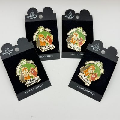 LOT 111P: LE3500 Disney’s The Fox and the Hound 20th Anniversary WDW Trading Pins (4)