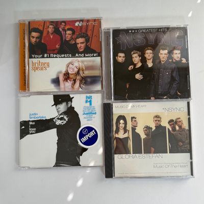 LOT 99A: Y2K Boy Bands CDs, DVDs & More: Backstreet Boys, *NSYNC (including Signed CD), 98°, Hanson & Aaron Carter