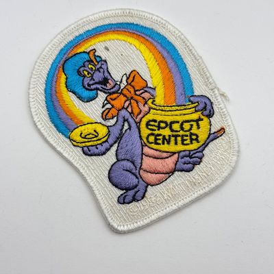LOT 126P: 2000s Disney's EPCOT Collection: Figment Patch, Pin Park Map w/ Trading Pins: Ying Yang Mickey Head, Figment, Angry Daisy,...