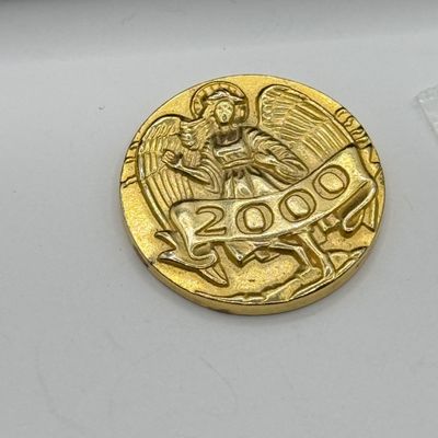 LOT 152F: Artistic Engravings 23karat Gold Plated Farewell ZR-1 Card, Plated 1980s Pennies & More Coins