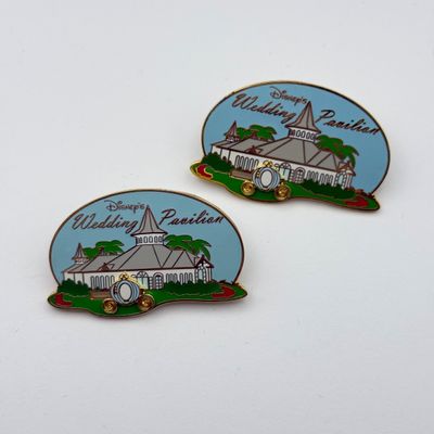LOT 121P: Disney's Wedding Pavilion Slider Pins (2), Fairytale Weddings Bride Minnie WDW Trading Pin & Mickey & Minnie Mouse...