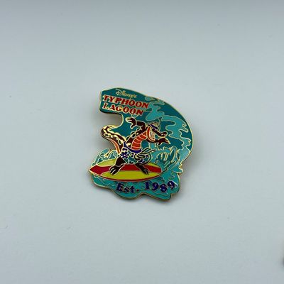 LOT 114P: 2001 WDW Waterpark Trading Pins: River Country (Goofy Comic Book Cover), Typhoon Lagoon & Blizzard Beach