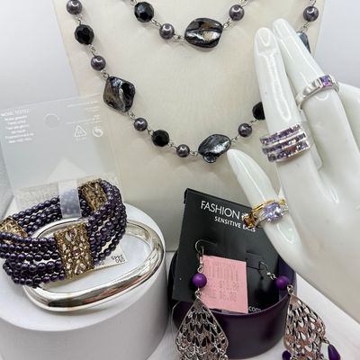 LOT 154J: Vintage Purple Jewelry Collection, some NWT
