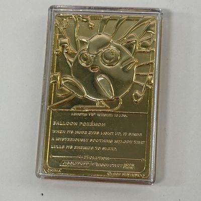 LOT 62A: FULL SET Pokémon Special Edition 23 karat Gold Plated Trading Cards: Charizard, Pikachu, Jiggly Puff, Poliwhirl, Mewtwo &...