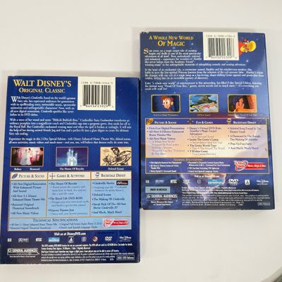 LOT 79A: Disney CDs, On Ice Princess Classics Program & Disney DVDs: Cinderella, Lilo & Stitch, Aladdin, Beauty and the Beast,...