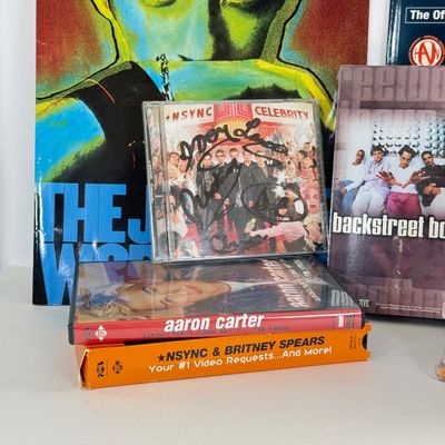 LOT 99A: Y2K Boy Bands CDs, DVDs & More: Backstreet Boys, *NSYNC (including Signed CD), 98°, Hanson & Aaron Carter
