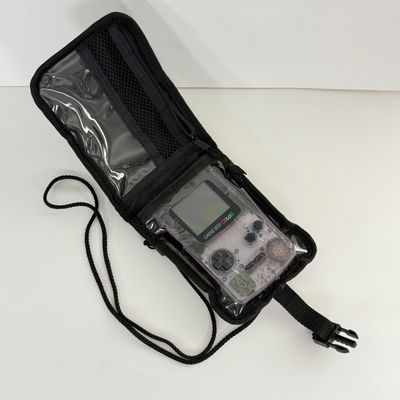 LOT 84A: Vintage Nintendo GameBoy Color Clear Circuit Handheld Video Game Console w/ Playable Case