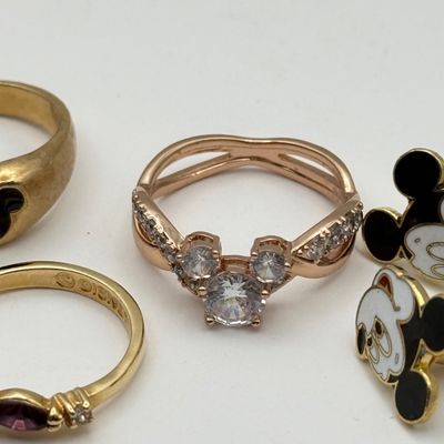 LOT 215J: Vintage Disney Mickey Mouse Rings & Earrings