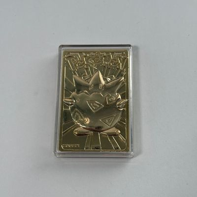 LOT 62A: FULL SET Pokémon Special Edition 23 karat Gold Plated Trading Cards: Charizard, Pikachu, Jiggly Puff, Poliwhirl, Mewtwo &...