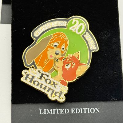 LOT 106P: LE3500 Disney’s The Fox and the Hound 20th Anniversary WDW Trading Pins (4)