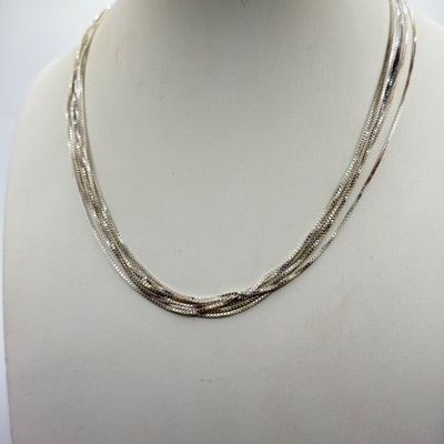 LOT 136F: Seven (7) Sterling Silver 925 15.5" Chains (13.0g)