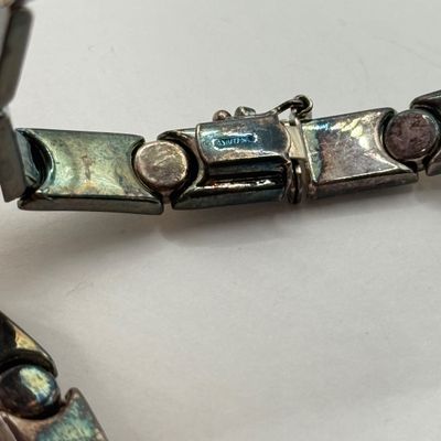 LOT 149F: Vintage Matching Set 925 Sterling Silver 16" Necklace & 8" Bracelet (48.5gtw)