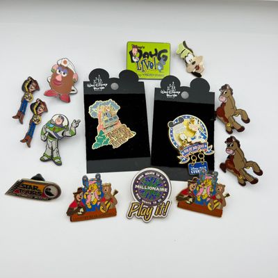 LOT 123P: LE5000 MGM Studios 4th of July, 2001 Goofy Dangler Pin & More Disney Trading Pins: Toy Story, Country Bear Jamboree, Star...