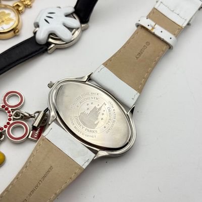 LOT 211J: Goldtone Mickey & Minnie Watches, Large Disney Parks Mickey Watch & More