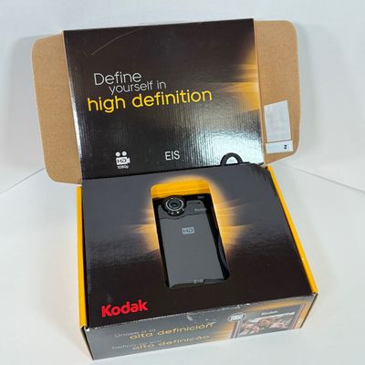 LOT 71A: Kodak Zi8 Pocket Video Camera w Box, Manuals, Charger & Cords