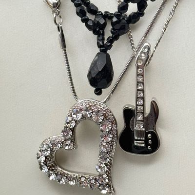 LOT 175J: Costume Jewelry: Beaded Bracelets, Butterfly Rings, Watch & Pendant Necklaces