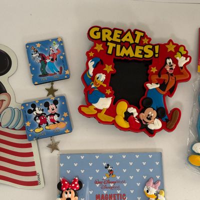 LOT 93A: Collection of Vintage Disney Magnets: Mickey, Minnie, Goofy, MGM Studios & More