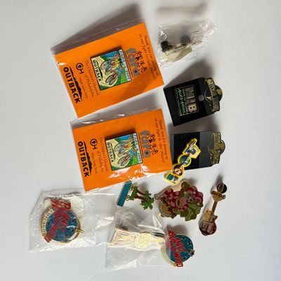 LOT 178J: Collectible Pins: Outback, Universal Studios, Hard Rock Cafe & More