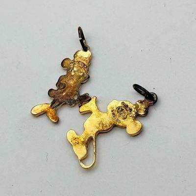 LOT 217J: Vintage Disney Sterling Silver Ring, NYC Charm & Mickey and Minnie Pendants