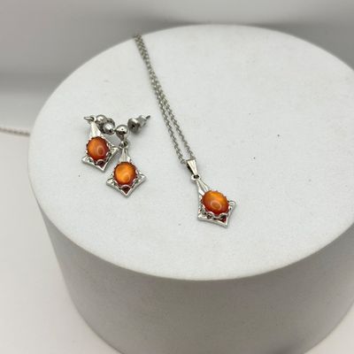 LOT 167J: Vintage Boho Bracelets, Star Ring & Necklace w Matching Earrings