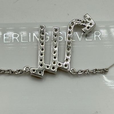 LOT 137F: Sterling Silver Scorpio Pendant Necklace & 925 Hoop Earrings