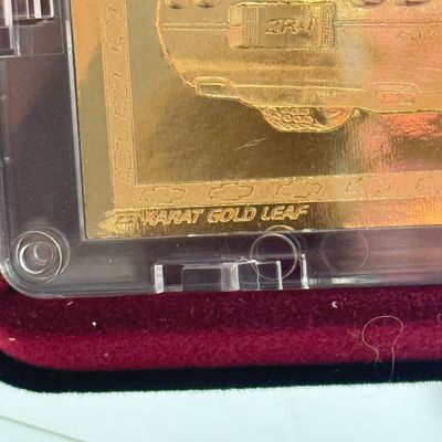 LOT 152F: Artistic Engravings 23karat Gold Plated Farewell ZR-1 Card, Plated 1980s Pennies & More Coins