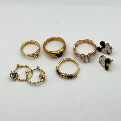 LOT 215J: Vintage Disney Mickey Mouse Rings & Earrings