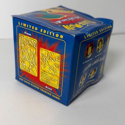 LOT 62A: FULL SET Pokémon Special Edition 23 karat Gold Plated Trading Cards: Charizard, Pikachu, Jiggly Puff, Poliwhirl, Mewtwo &...