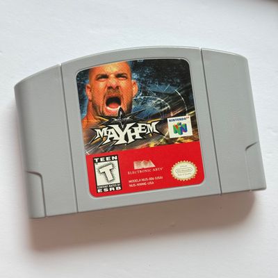 LOT 208V: Vintage Nintendo N64 WCW Wrestling Video Game Cartridges