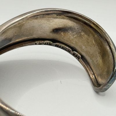 LOT 147F: Vintage 925 Sterling Silver Cuff Bracelet (35.4gtw)