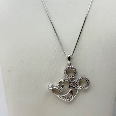 LOT 180J: Disney Mickey Mouse Jewelry: Pendant Necklace, Watch, Ring, Pin & Charms