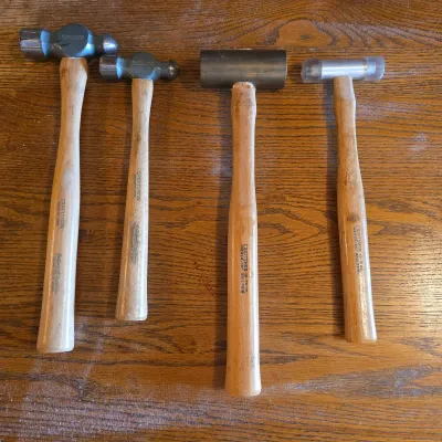 Lot of 4 Craftsman Hammers – Ball Peen, Steel Mallet & Soft-Face Mallet