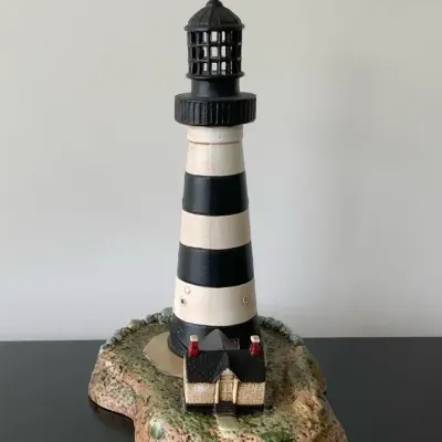 Bodie Island Lighthouse Table Lamp | Coastal Nautical Decor