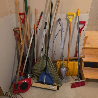 Assorted Shovels Takes Broom Power Blow