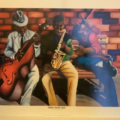 Stan Squirewell “Green Jacket Jazz” Art Print