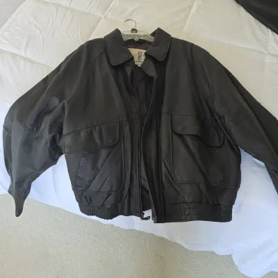 River Trader Men's XL Black Leather Jacket