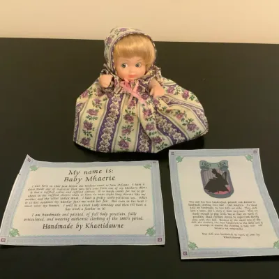 Handmade Artist Porcelain Doll “Baby Mhaerie” by Khaetidawne w/ Story & Certificate