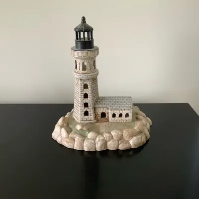 Fort Niagara Lighthouse Table Lamp | Signed Coastal Nautical Decor