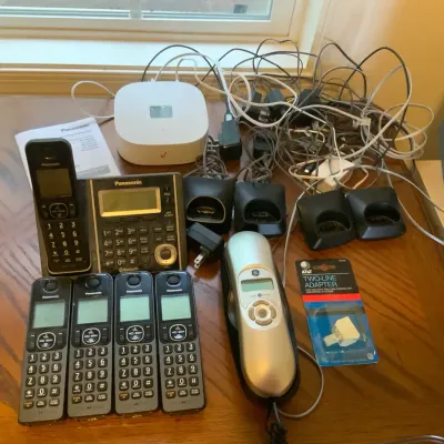 Panasonic Multi-Handset Cordless Phone System, GE Caller ID Phone & Verizon Device